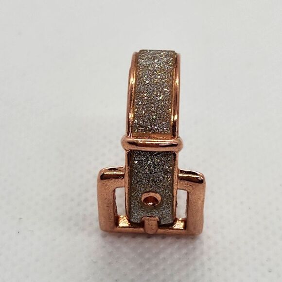 🩵Charming Charlie Rose Gold Tone Belt Buckle Ring Size 9 - Picture 5 of 11